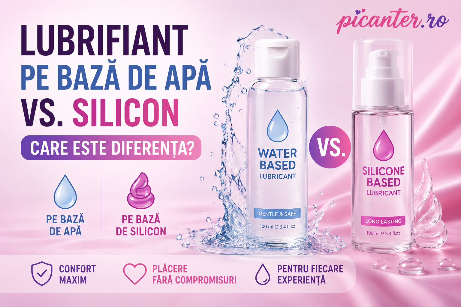 Lubrifiant pe bază de apă vs. silicon