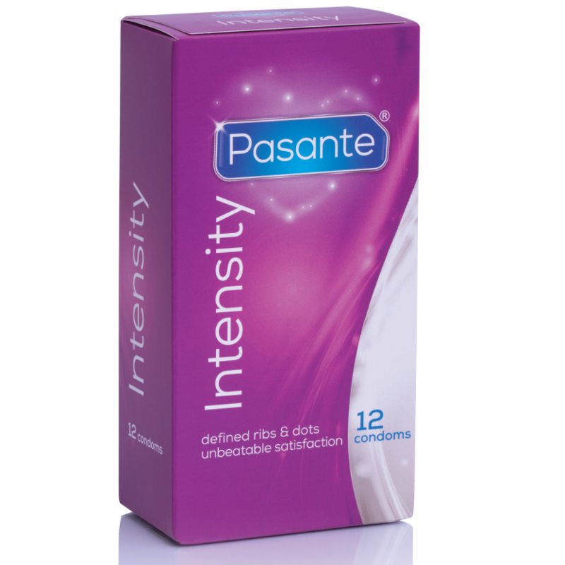 Prezervative Pasante Points & Stripes Intensity 12 bucăți – Cu Puncte și Striații, Latex Natural, 52 mm [0]