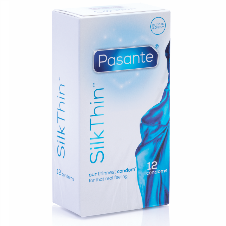 Prezervative Pasante Silk Thin 12 bucăți – Ultra Subțiri 0,04 mm, Latex Natural, 53 mm