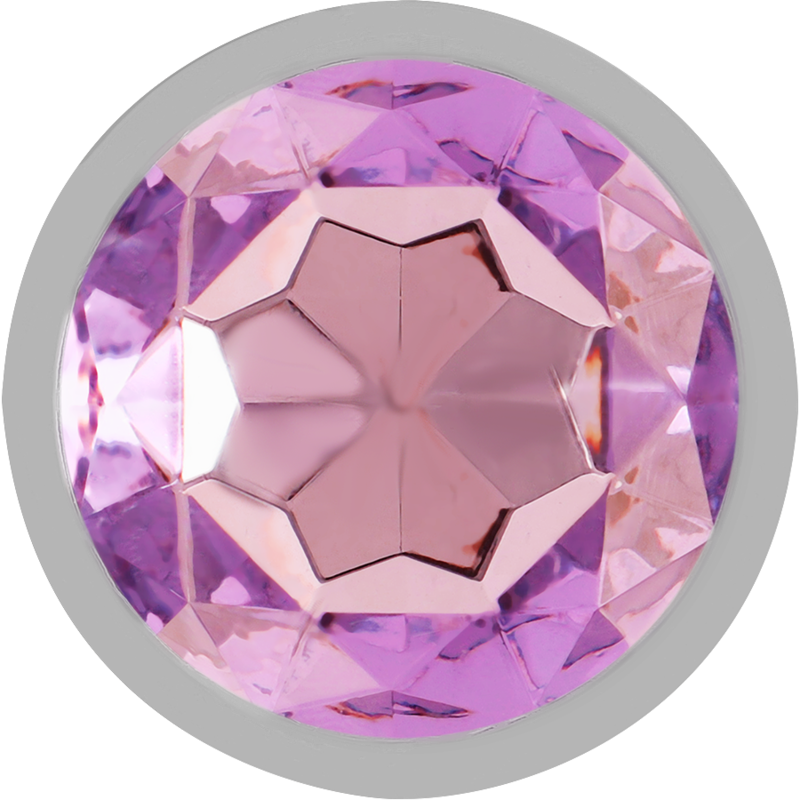 Plug anal metalic mărimea S cu bază sigură și cristal violet decorativ, 7 cm [3]