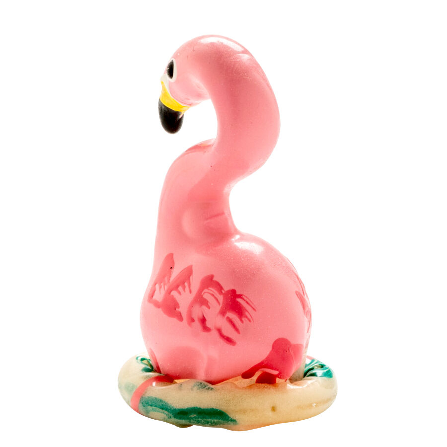 Prezervativ decorativ pictat manual – Model Flamingo Roz, CONDOMERIE [3]