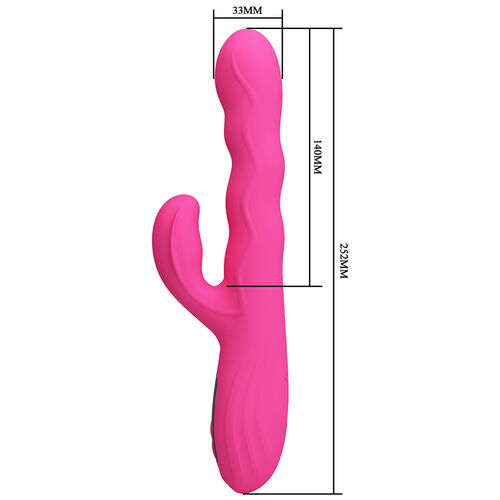 Vibrator Pretty Love Winters cu Display LED și Stimulare Dublă, Roz [7]