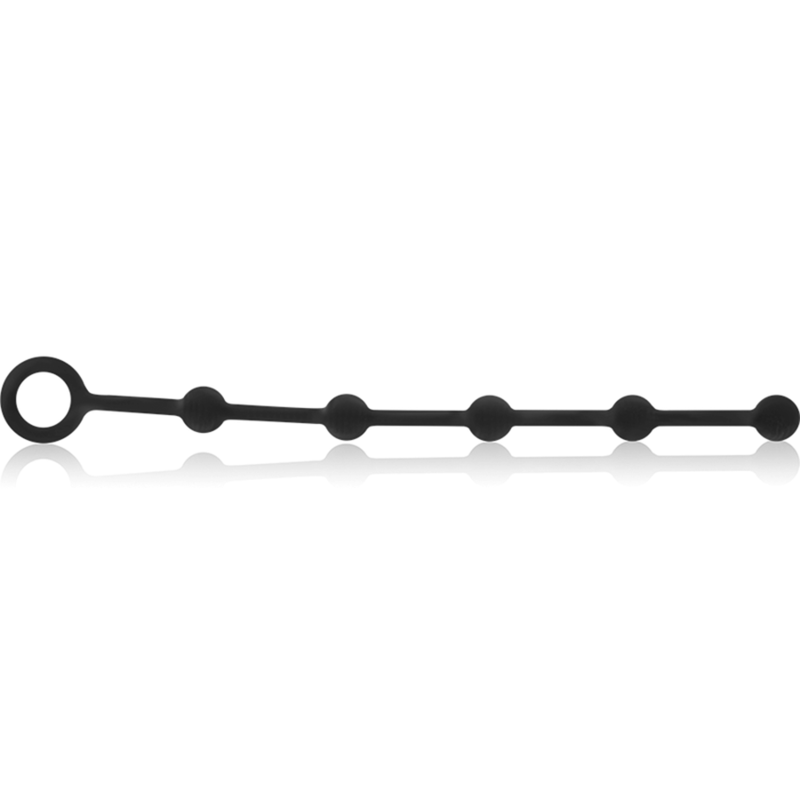 Bile anale Black&Silver Korg din silicon – 5 bile, 21 cm [3]