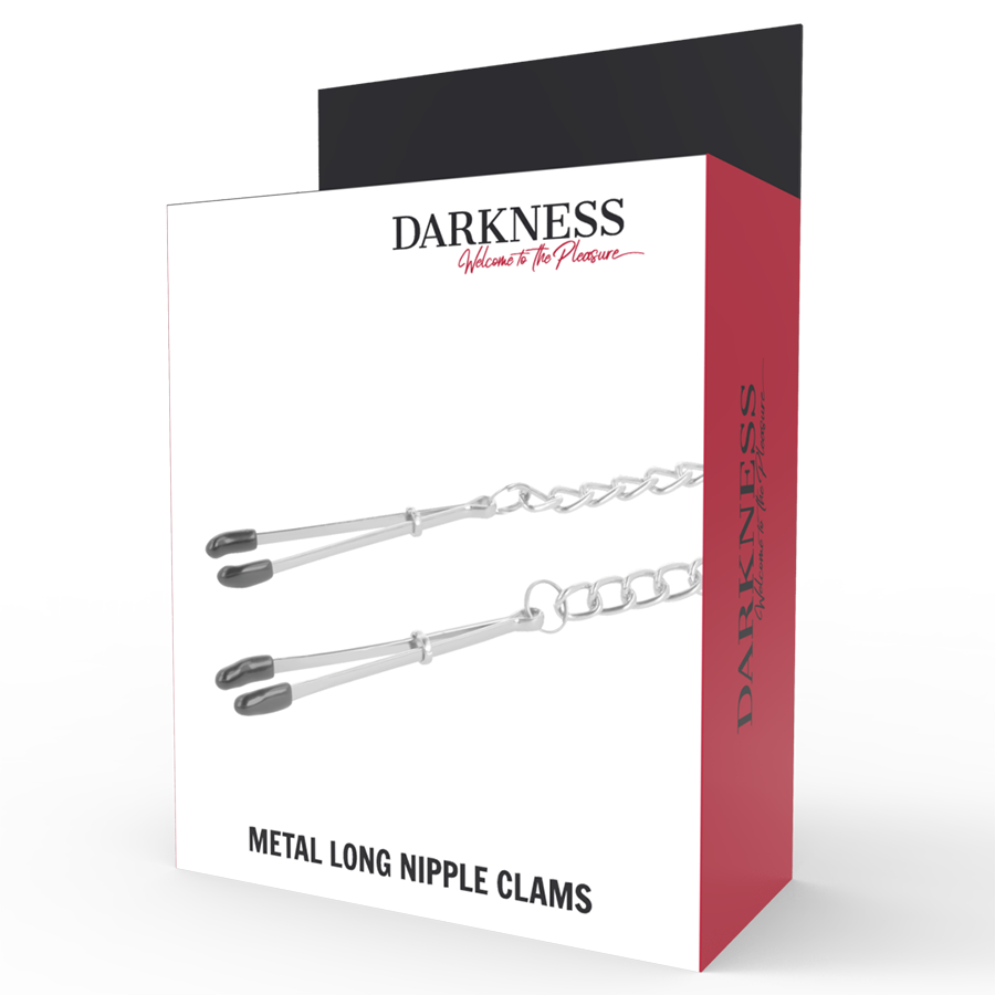 Cleme reglabile pentru sfârcuri Darkness din metal cu lanț [4]