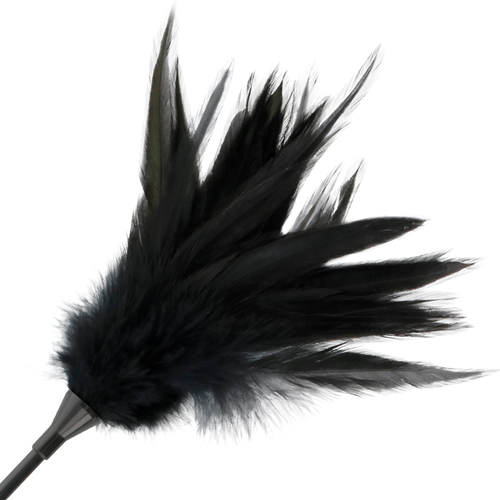 Cravașă BDSM DARKNESS cu pene negre, 48 cm [3]