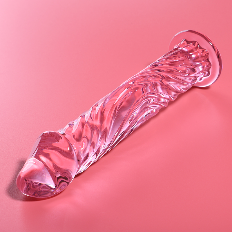 Dildo din sticlă Nebula by Ibiza Model 12 roz – 17 cm [3]