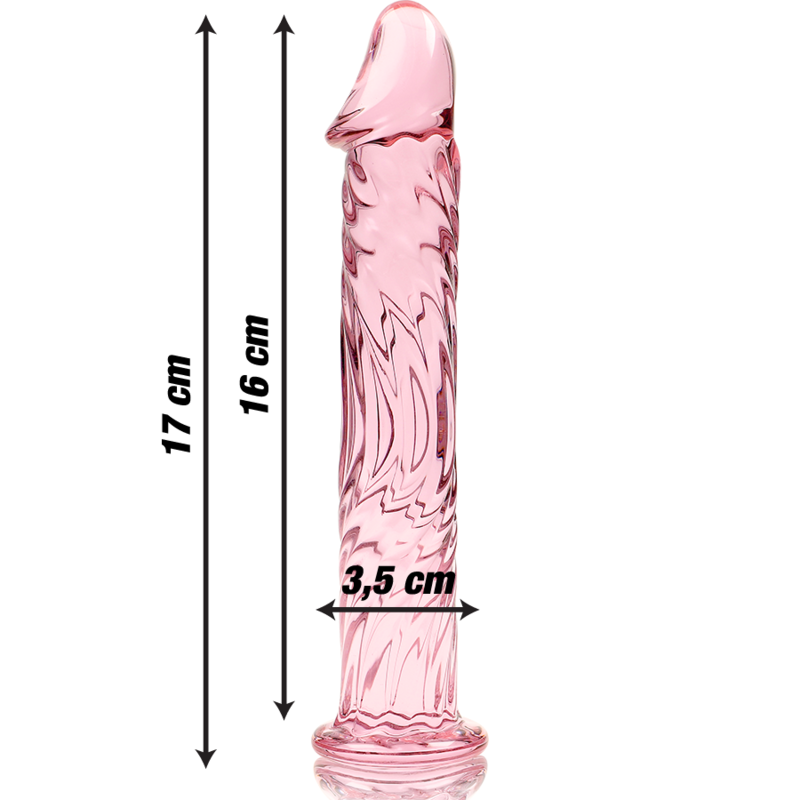 Dildo din sticlă Nebula by Ibiza Model 12 roz – 17 cm [4]
