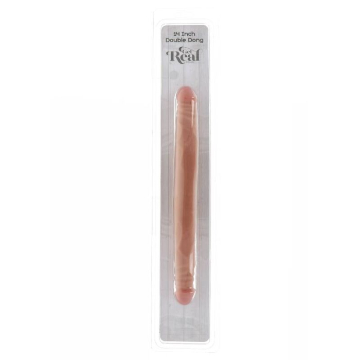 Dildo Dublu Get Real, Realistic, Flexibil, 35cm, Piele, PVC [4]