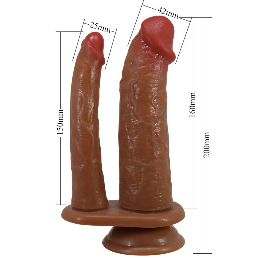 Dildo dublu realist Pretty Love Goran 20 cm [5]