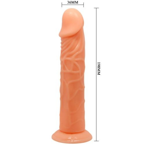 Dildo realist BAILE Vive cu ventuză, 19,8 cm, culoarea pielii [6]