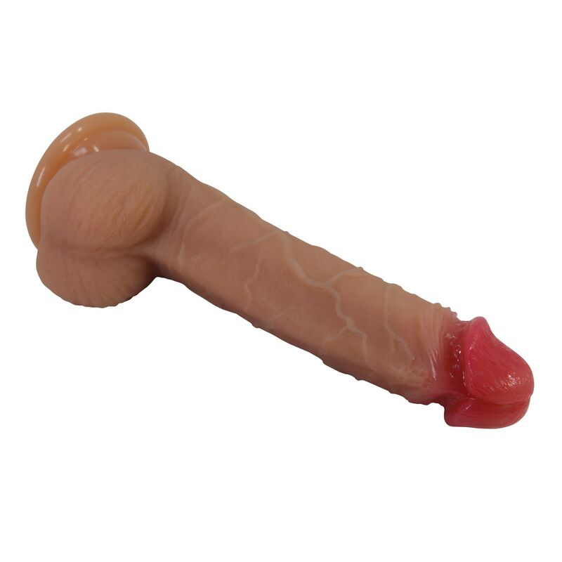 Dildo realist Jovita din silicon cu ventuză, 19 cm [6]