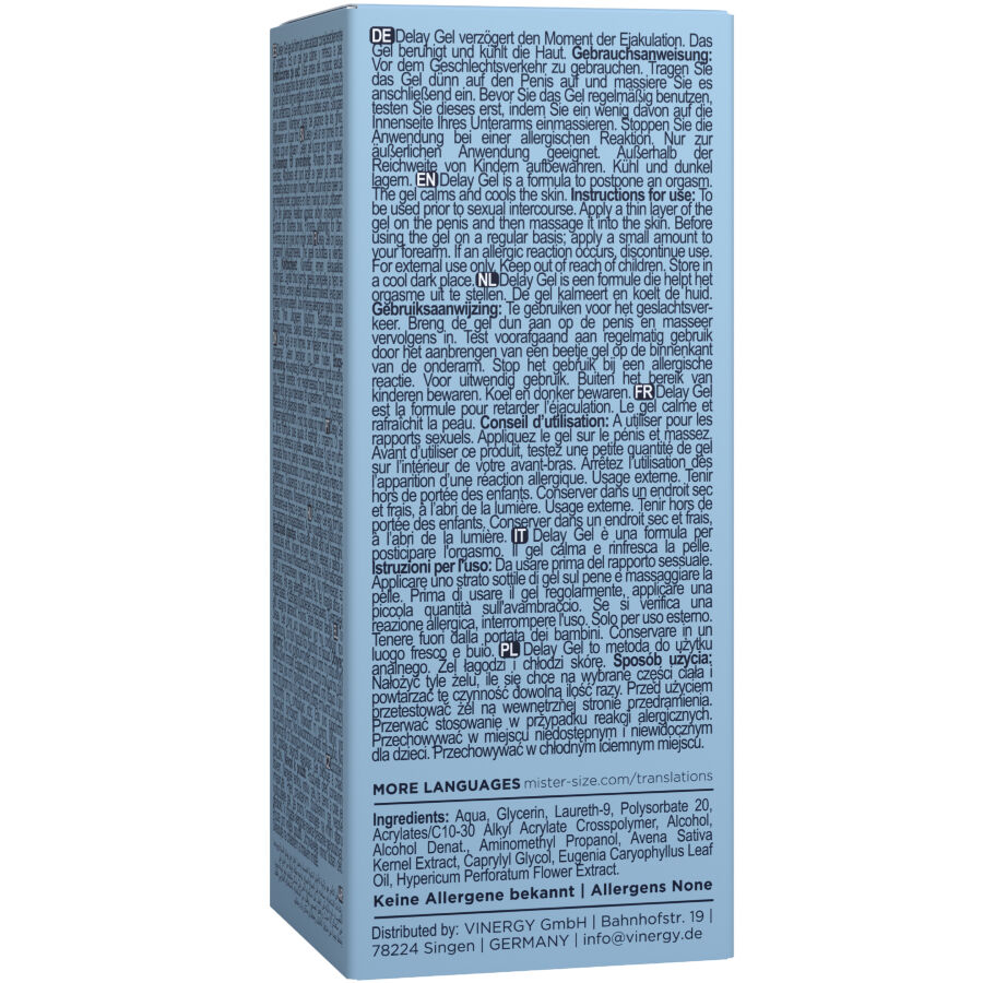 Gel Delay MISTER SIZE pentru Bărbați, Efect de Întârziere și Răcorire, 50 ml [4]