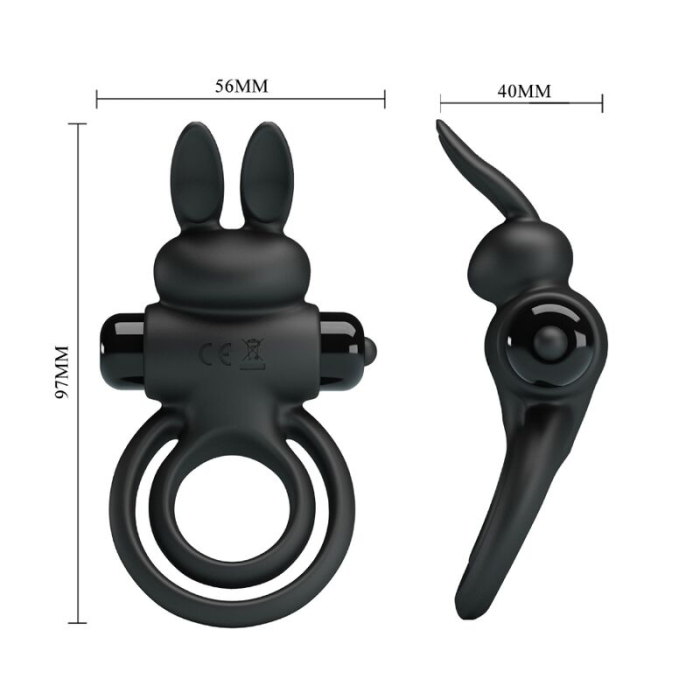 Inel Erectil Vibrator Pretty Love, Silicon, Stimulare, 2.5x3.8cm [6]