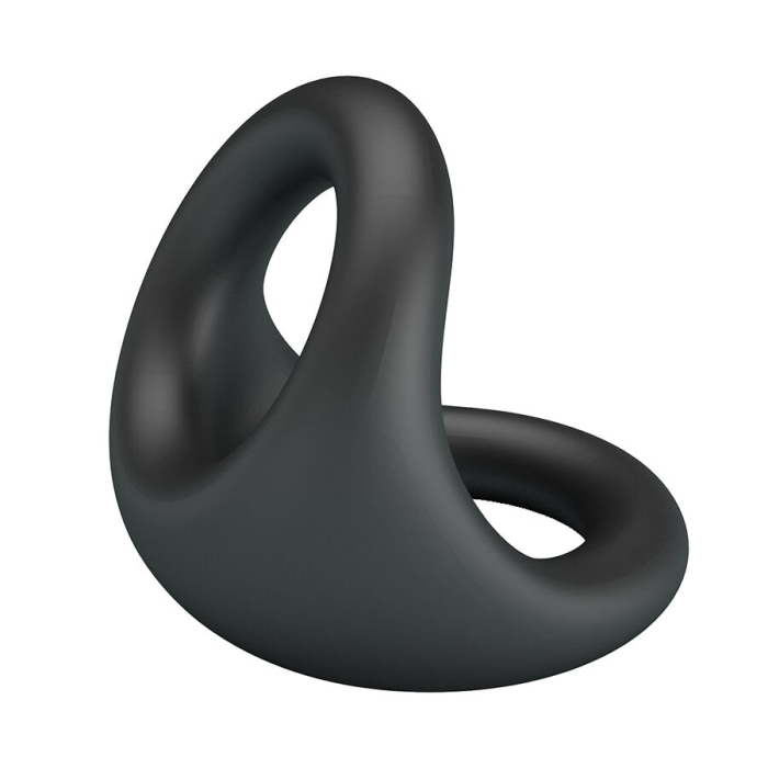 Inel intim Crazy Bull Nestor, silicon elastic, ergonomic, reutilizabil, pentru confort si sustinere, negru [2]