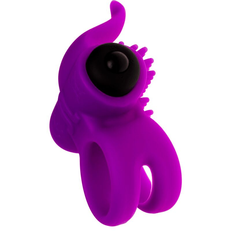 Inel Vibrator Bullet Lastic Adrien Lastic, Silicon Medical, 10 Moduri de Vibratie, Bullet Detasabil, Waterproof, Reincarcabil USB, Violet [2]