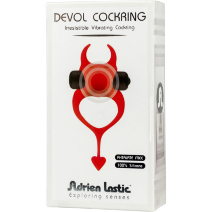 Inel Vibrator Devol Cockring, Silicon Premium, Bullet Detasabil cu 10 Moduri, Stimulare Clitoridiana si Peniana, Waterproof, Rosu [4]