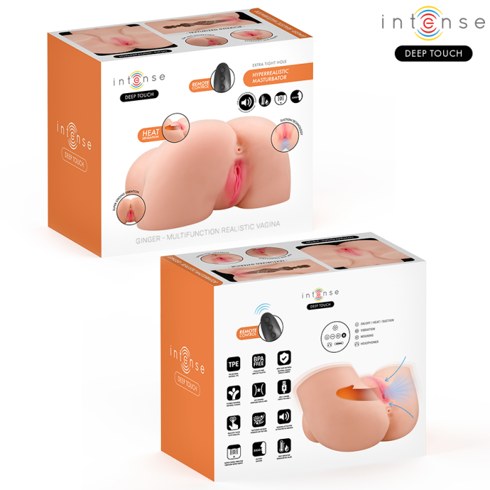 INTENSE DEEP TOUCH – Masturbator vaginal Ginger, cu suctiune, incalzire, vibratii si efecte vocale interactive, cu telecomanda, 5, 3 kg [3]