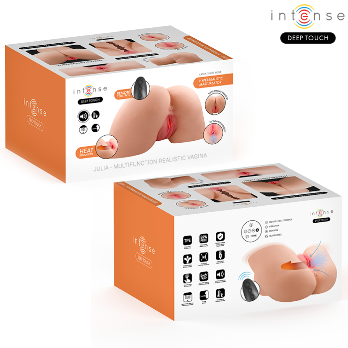 INTENSE DEEP TOUCH – Masturbator vaginal Julia, cu suctiune, incalzire, vibratii si efecte vocale, cu telecomanda, 9 kg [10]