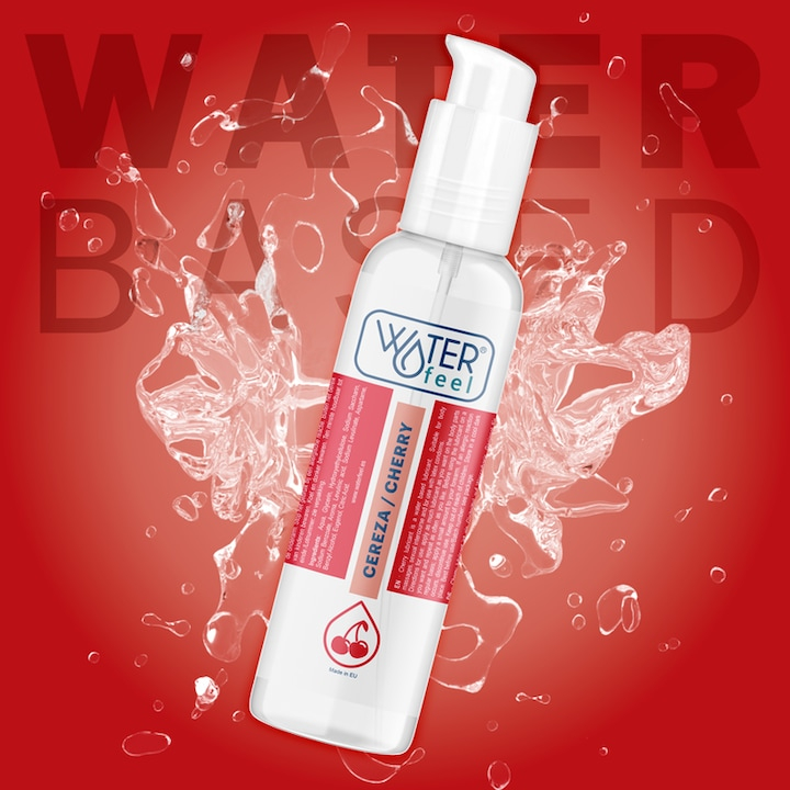 Lubrifiant cu aroma de Cirese , Waterfeel, 175 ml, bazat pe apa, capac cu inchidere, usor de curatat [4]