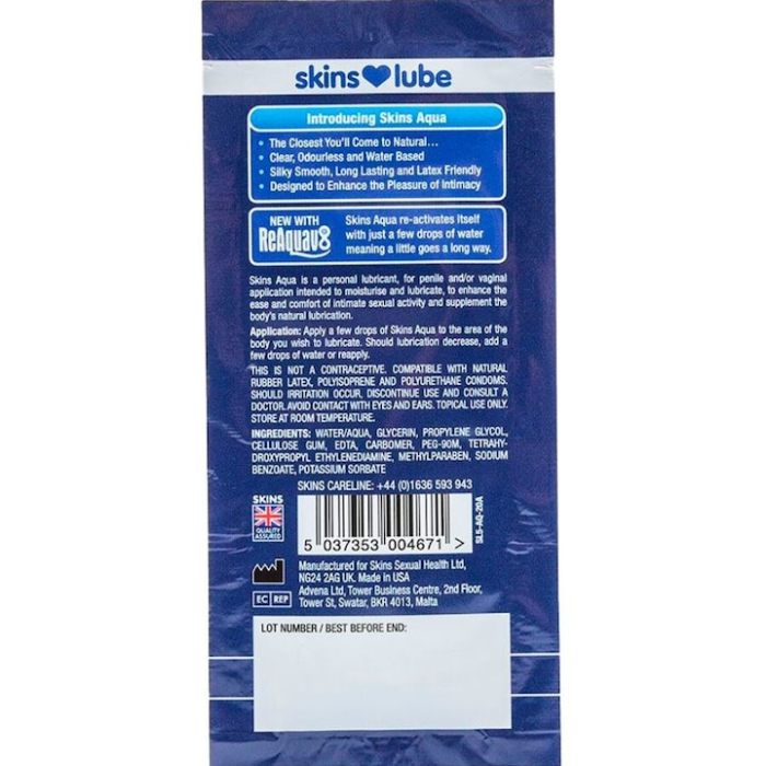 Lubrifiant pe baza de apa Skins Natural , 5 ml [2]