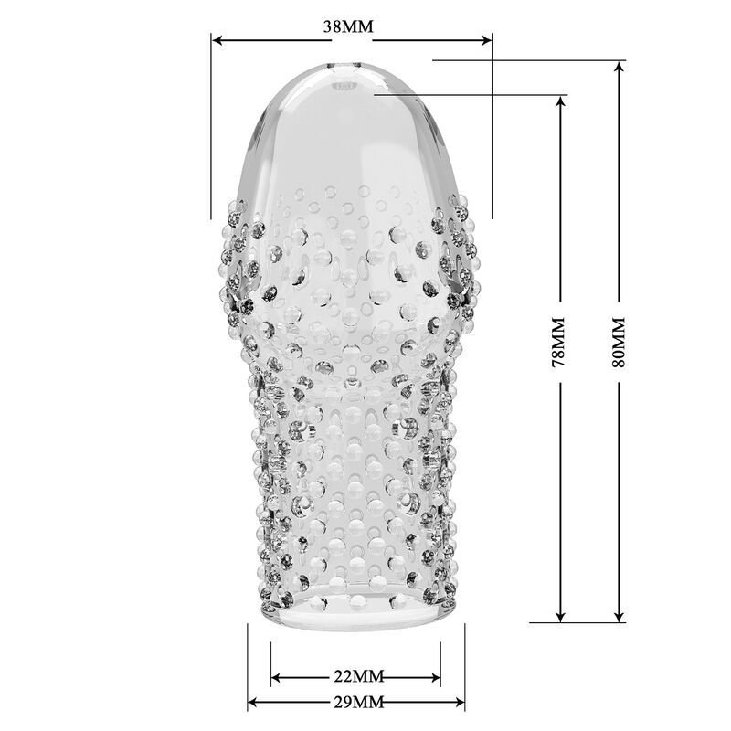 Manșon pentru penis Pretty Love Geeks transparent [8]