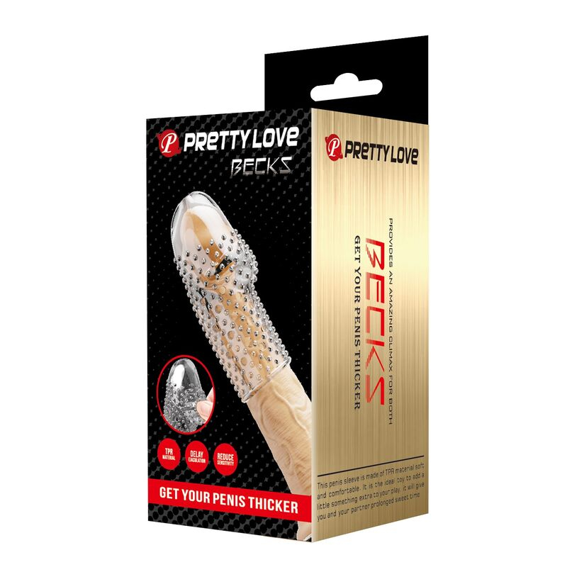 Manșon pentru penis Pretty Love Geeks transparent [3]