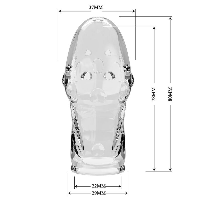 Manșon pentru penis Pretty Love Rocker transparent [8]