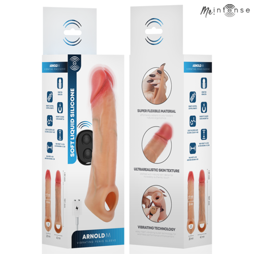 Manșon Vibrator MR INTENSE Arnold M pentru Penis cu Telecomandă, 14,5 cm [8]