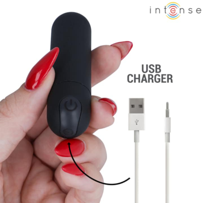 Mini Vibrator Tip Glont Intense Karen, 10 Functii, Reincarcabil USB, Silentios, Rezistent la Apa, Livrare Discreta, Negru [4]