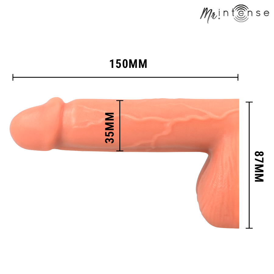 Packer realist, Intense, Floppy Size M, silicon moale, natural, rezistent la apă, 150x35mm [5]