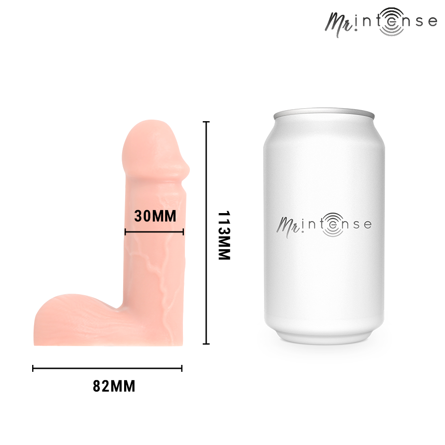 Packer realist Mr. Intense Floppy Size S, silicon moale, rezistent la apa, natural, 113x82mm [3]