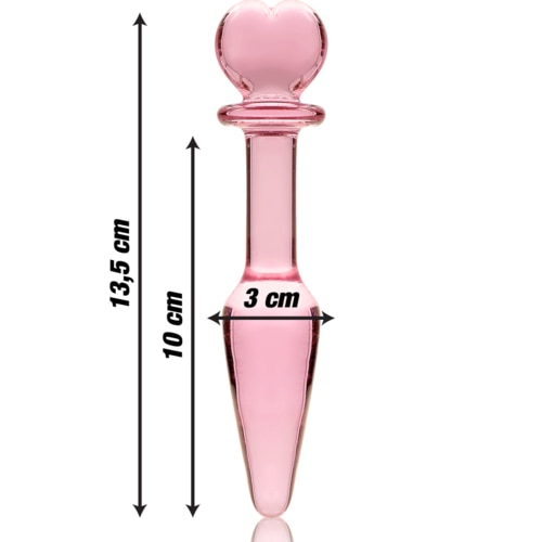Plug Anal din Sticla Borosilicata Nebula Series by Ibiza, Model 7, Roz, 13.5 cm [3]