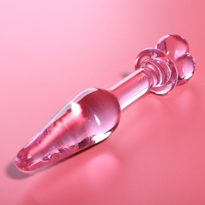 Plug Anal din Sticla Borosilicata Nebula Series by Ibiza, Model 7, Roz, 13.5 cm [3]
