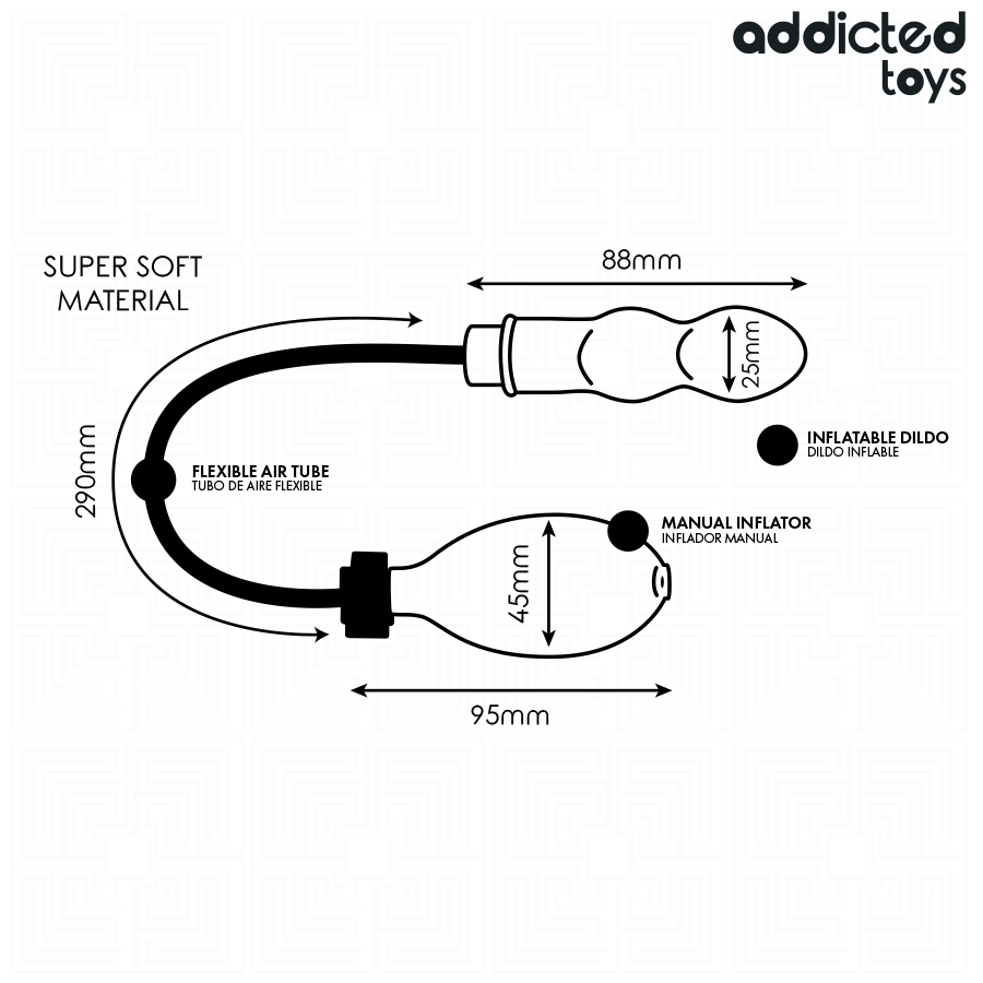 Plug Anal Gonflabil Addicted Toys Model 1, Silicon Medical, Dimensiune Ajustabila prin Pompare, Negru [6]