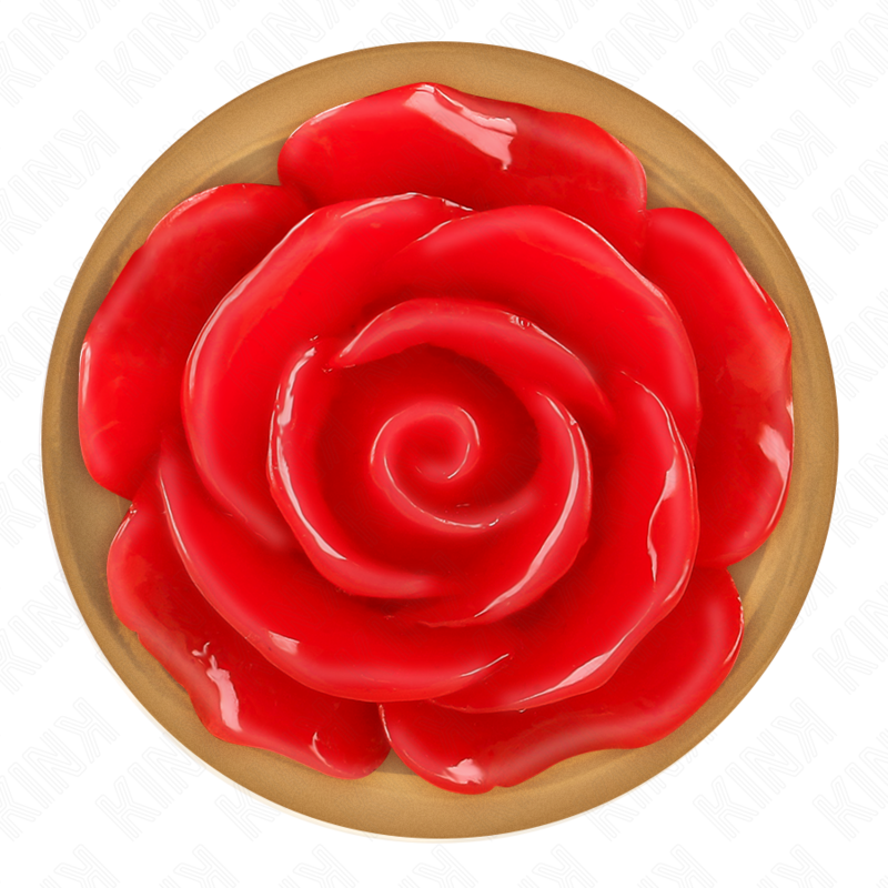 Plug Anal KINK Red Rose S din Metal, Roz-Auriu cu Trandafir Roșu, 7,8 cm [5]