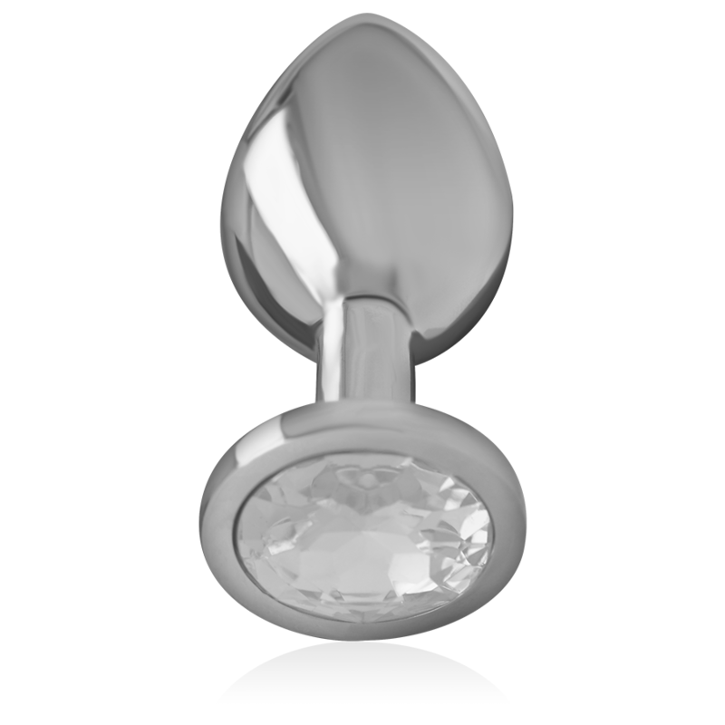 Plug anal metalic pentru începători, mărimea S, bază sigură cu cristal transparent, 7 cm [2]