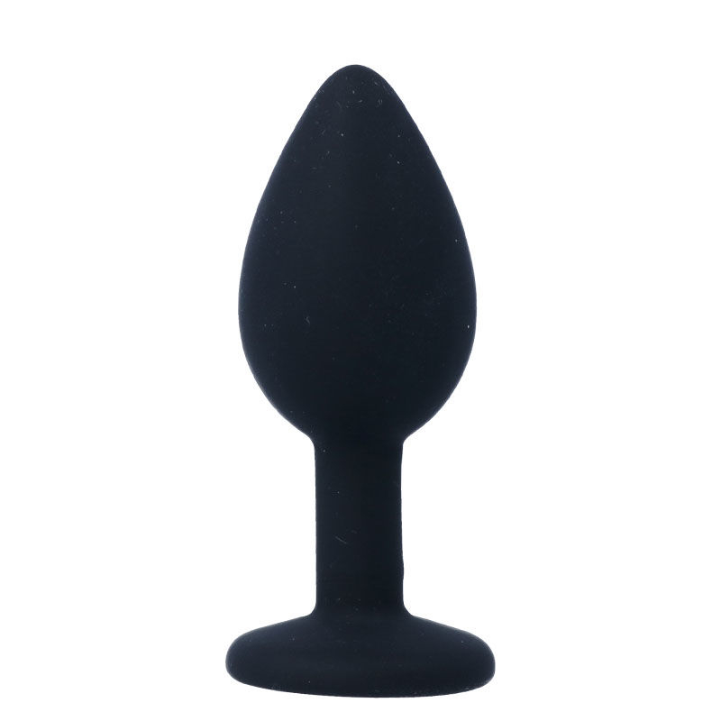 Plug anal pentru începători Shelki S, mărimea S, silicon moale, bază cu cristal, 7,2 × 2,8 cm, negru [2]