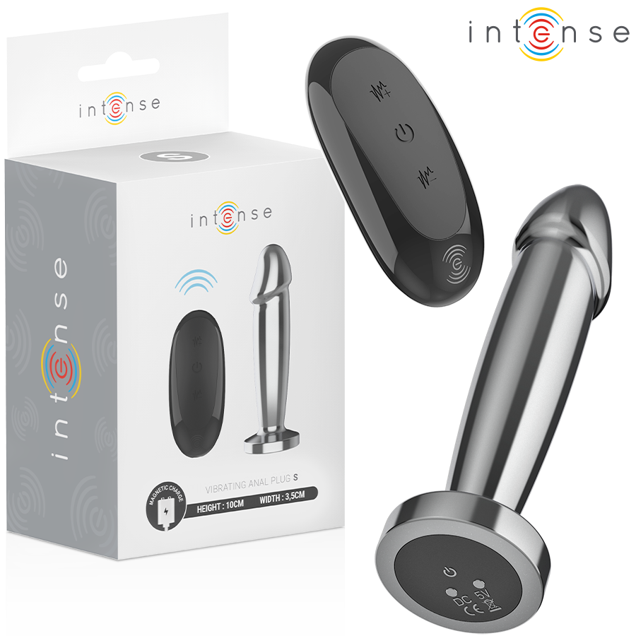 Plug anal metalic Intense S cu 10 vibrații și telecomandă [3]