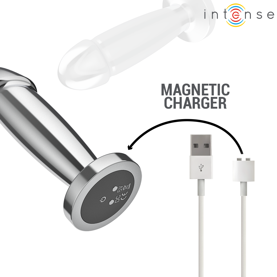 Plug anal metalic Intense S cu 10 vibrații și telecomandă [6]