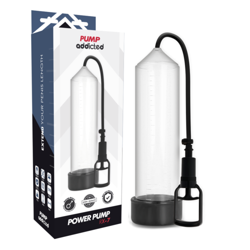 Pompă manuală pentru penis PUMP ADDICTED RX7 Transparent [2]