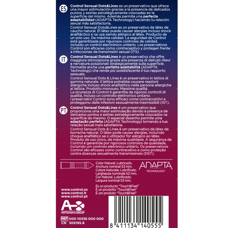 Prezervative Control Sensual Dots and Lines 12 buc [2]