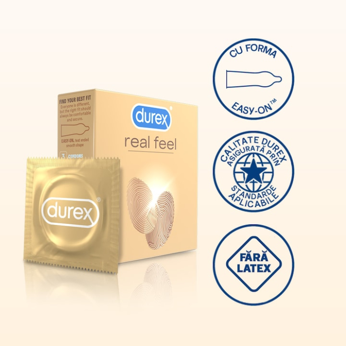Prezervative fara latex Durex Real Feel (3 buc) – Senzatia „aproape fara nimic” [5]