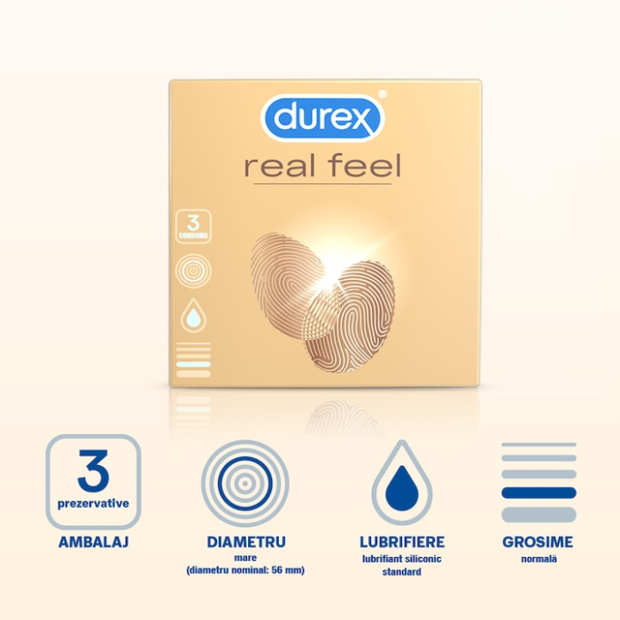 Prezervative fara latex Durex Real Feel (3 buc) – Senzatia „aproape fara nimic” [4]