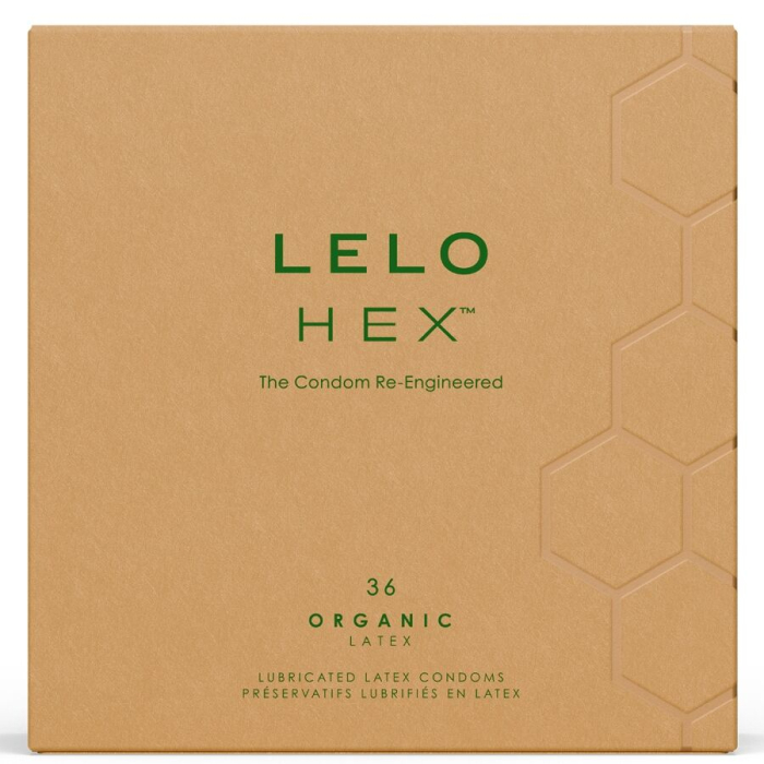 Prezervative LELO HEX Organic, 36 unitati, latex organic, cu L-arginina [2]