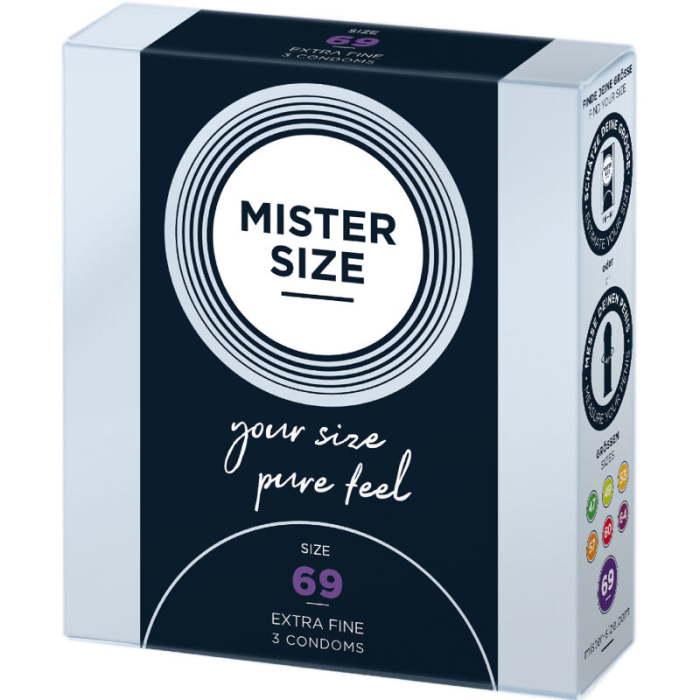Prezervative ultra subtiri, Mister Size, marime 69 mm, 1 cutie x 3 buc [2]