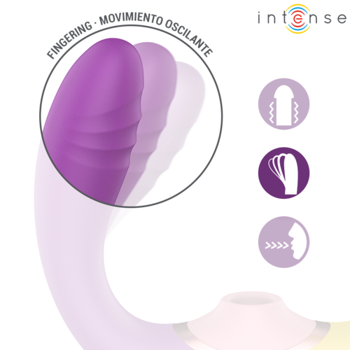 Vibrator 3-in-1 Intense Willow, 2 Motoare Independente, Suctiune si Vibratie, Punct G si Clitoris, 10 Functii, Silicon Medical, Galben/Violet Gradient [4]