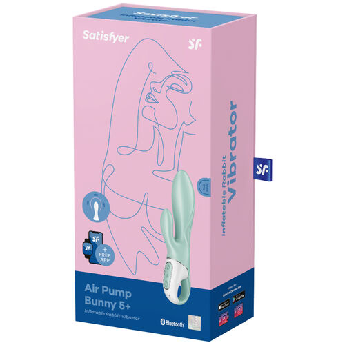 Vibrator Satisfyer Air Pump Bunny 5+ Verde [4]