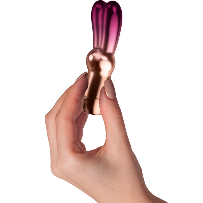 Vibrator compact Bella Bunny Bullet, 10 moduri, violet, 30x110x30mm [2]