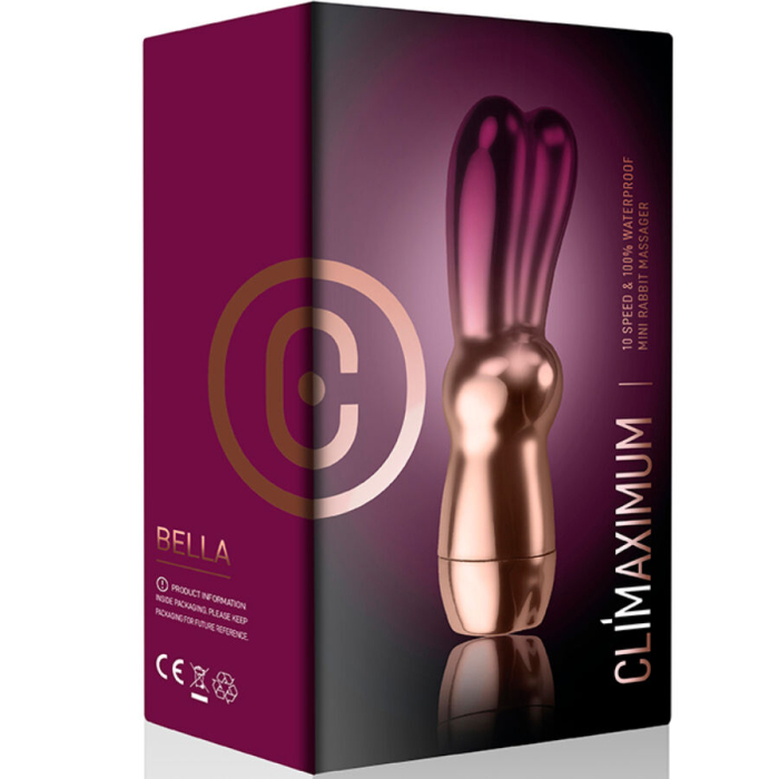 Vibrator compact Bella Bunny Bullet, 10 moduri, violet, 30x110x30mm [3]