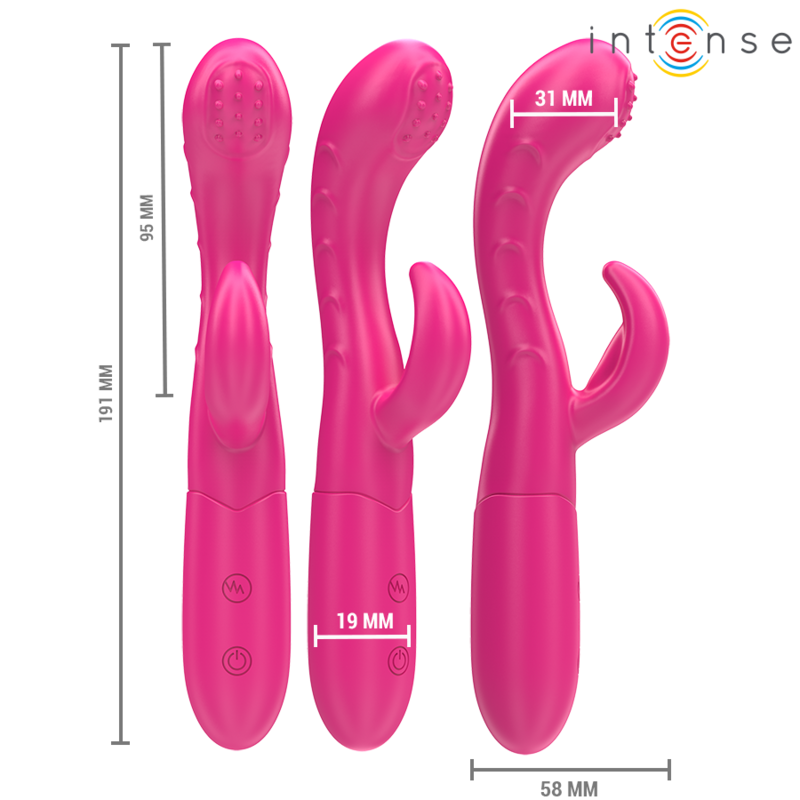 Vibrator Intense Amara cu limbă stimulatoare – roz [6]